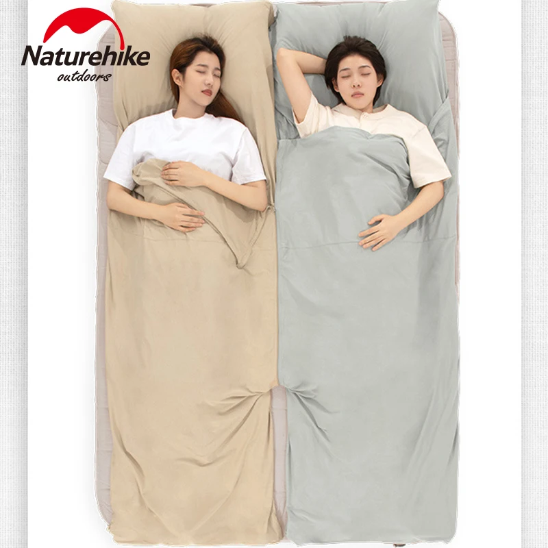 Naturehike Sleeping Bag Liner Camping Warm 1-2 Persons Cotton Blend Lining Ultralight Spliceable 470g/620g Bed Sheet Anti Dirty