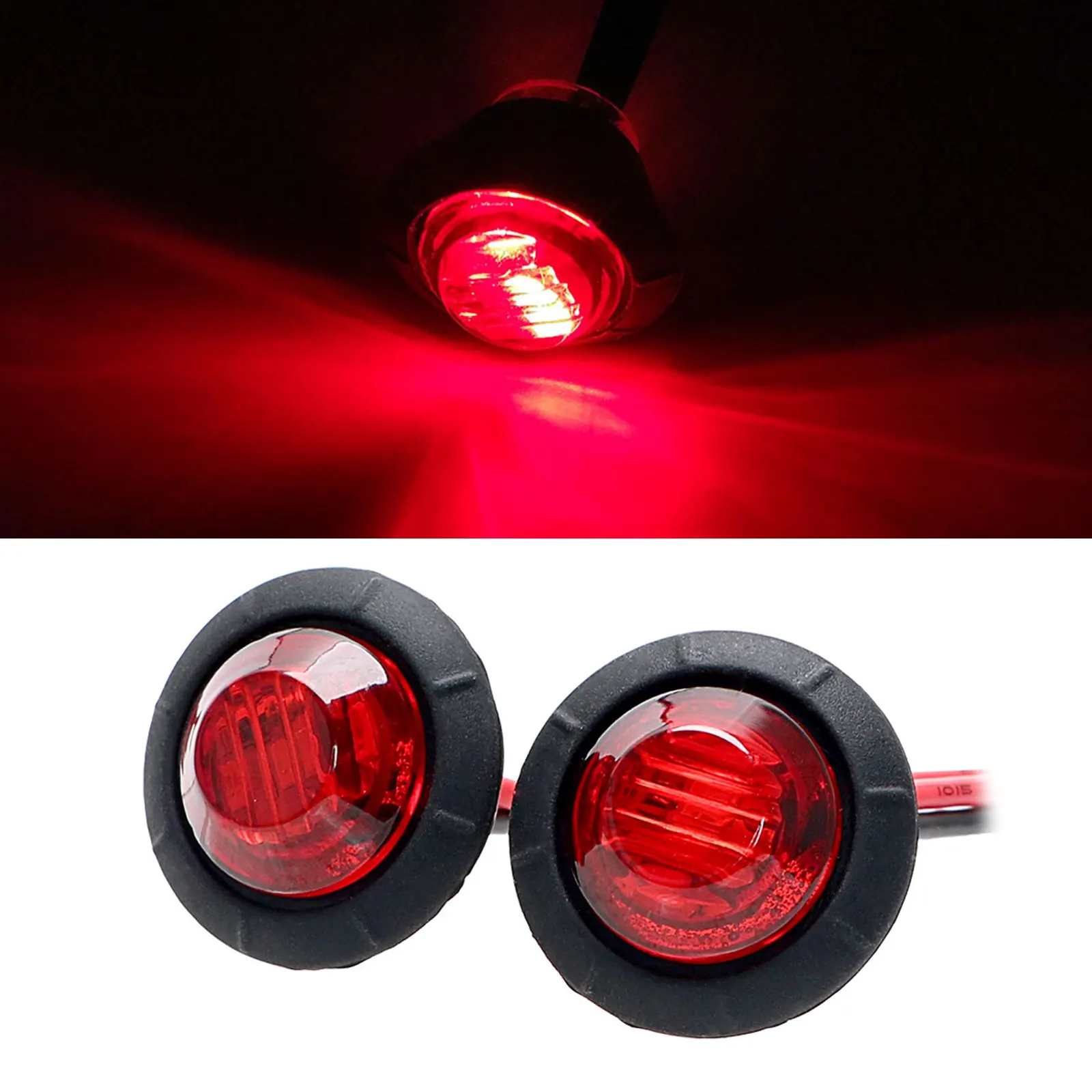 50 Luci Di Segnalazione Laterali Rotonde A LED Da 3/4 Di - Foto 3