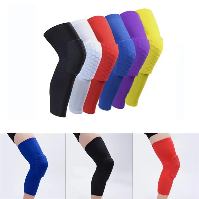 Anti-collision Ventilation Sports Safety Knee Pad Volleyball Basketball Kneepad Compression Socks Knee Honeycomb Wraps Brace