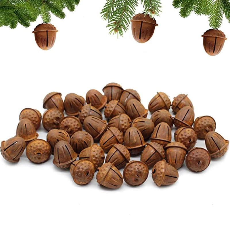 Christmas Rusty Tin Bells Rustic Original Farmhouse Rustic Metal Bells Sleigh For Christmas Tree Decoration Holiday Daily christmas ornament chamfer tool 20pcs