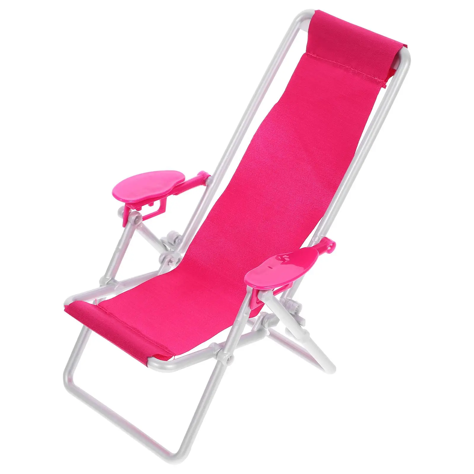 Beach Chair Folding Outdoor Recliner Mini Reclining Simulation Toy Chaise Lounge