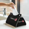 Custom Umbrella Corporations Logo Tissue Box Cover Rectangular PU Leather Video Game Facial Tissues Holder for Home 6