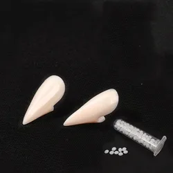 Cosplay Fangs Resin Halloween Realistic Reusable Zombie Scary Gel False Teeth Costume Accessory (19mm and gel)