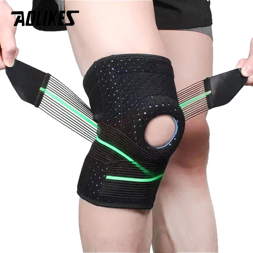 

AOLIKES 1PCS Knee Brace Professional Sports Safety Knee Support Knee Gel Pad Guard Protector bandage Strap joelheira