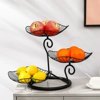 Exquisite 3-layer Fruit Tray Convenient Fruit Basket Stand Countertop Storage Holder for Breads Snacks Candy Cupcake 1