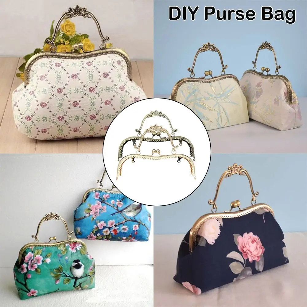 20,5 cm Vintage Metall Geldbörse Verschluss Rahmen Tasche Kuss Verschluss Schloss Metall Geldbörse Rahmen für DIY Handwerk Geldbörse Tasche Herstellung Tasche Zubehör – Detail 12