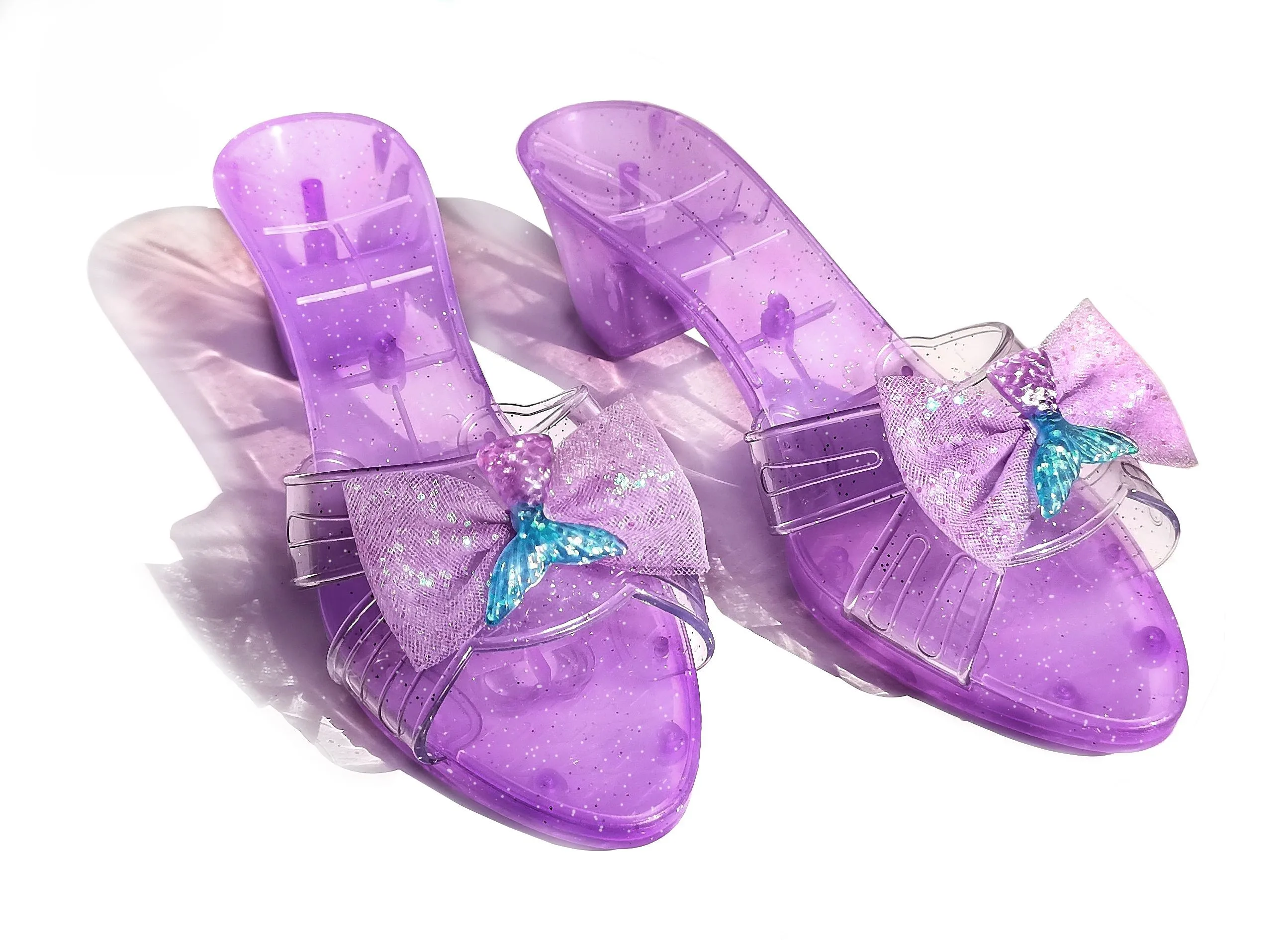 Girls Sparkle Princess Shoes Non-toxic Antislip Role Play Heels for Girls Kids Pretend Play Dress Up Toys (Pink/Purple/Blue) doll shoes princess pretend toys