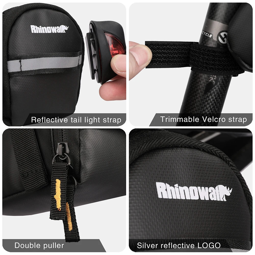 Bike Bag Rhinowalk Small Splash-proof Refletive With Reflective Can Hang Taillight For Mtb Road Bicycle Tool Kit
