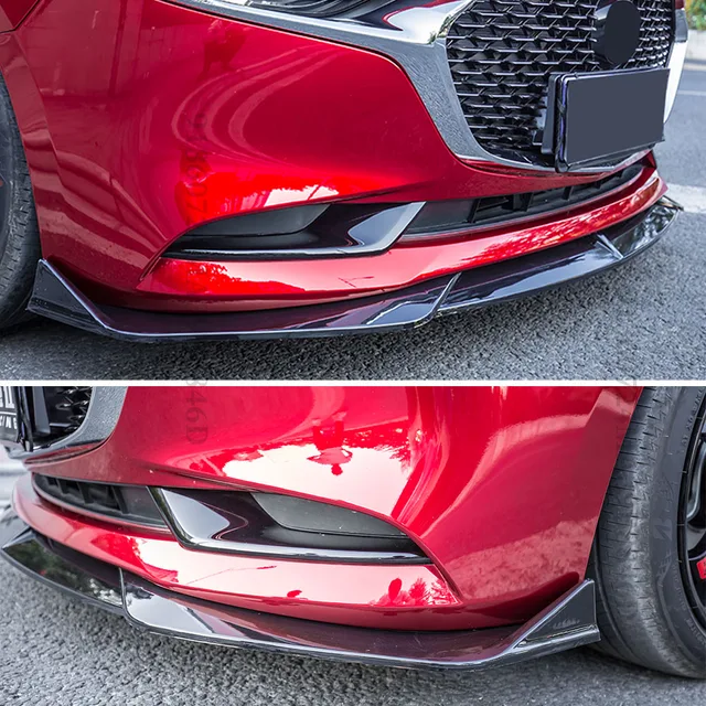 Front Bumper Lip Lower Chin For Mazda 3 Axela 2022 2021 2020 Sedan Replacement Part Trim Body Kit Spoiler Deflector Accessories 5