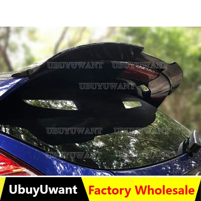 Spoiler For Ford Fiesta St Mk7 Mk7.5 Rear Wing Abs Balck Carbon Fiber Rear Small Extension Cap Stickers Car Styling Accessories