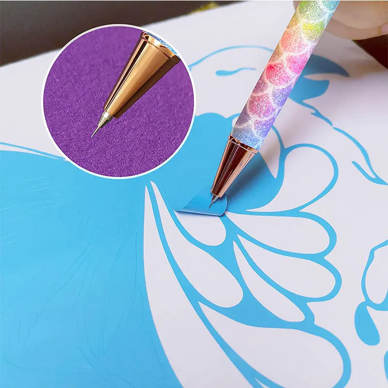 Penna A Perno Per Strumento Da Diserbo Con Rilascio D'Aria Glitterata Installazione In Vinile, Penna Da Diserbo Antiscivolo Per Vinile, Penna Da Diser