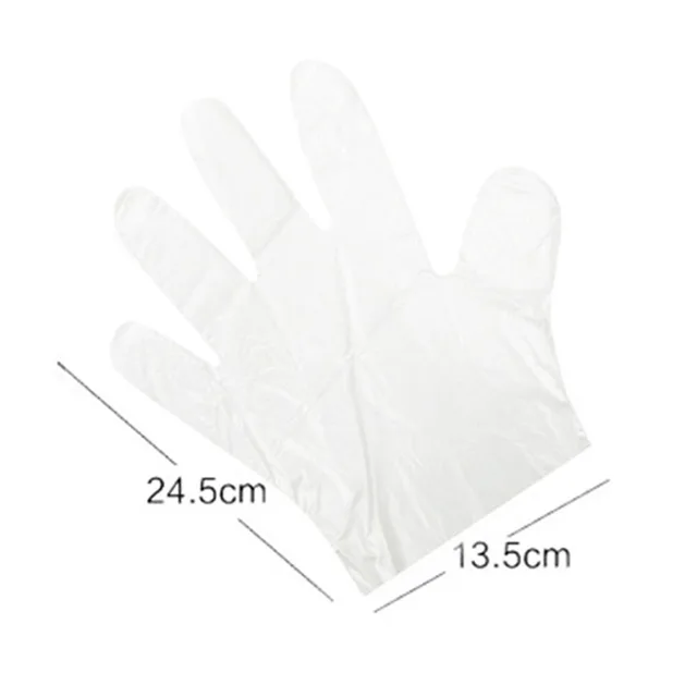 100Pcs Disposable Transparent Gloves