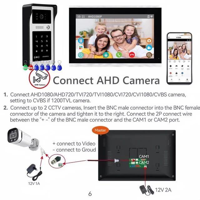 10 Inch Tuya Smart Wifi Video APartment Intercom System 1080P Wireless Doorbell Camera Rfid Unlock Door Entry Intercom Doorman 6