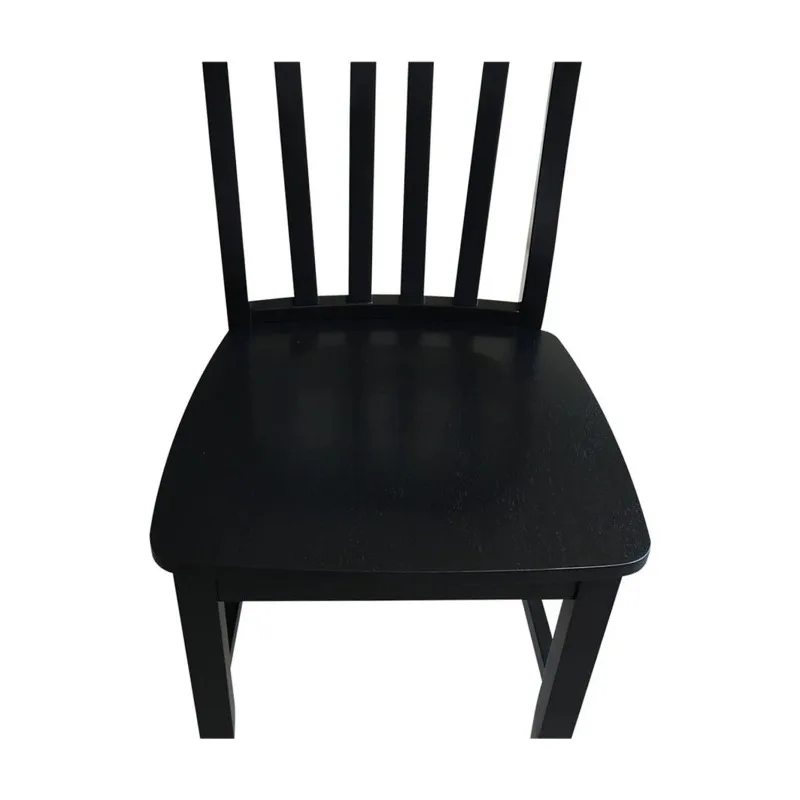 Schoolhouse Wood Dining Chair in Black (Set of Two) 5