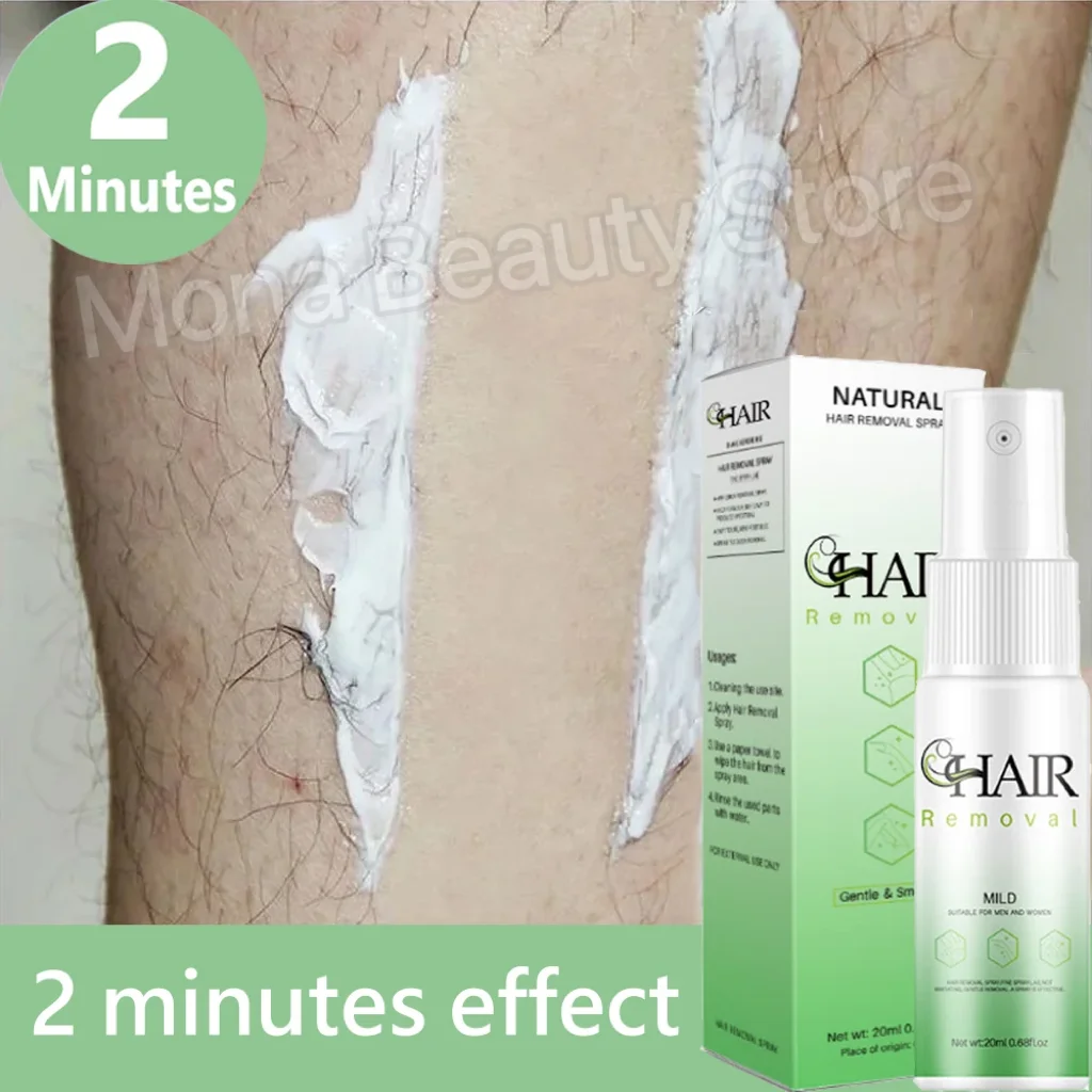 2 Minutes Fast Hair Removal Spray Painless Hair Growth Inhibitor Leg Arm Armpit Permanent Depilatory for Ladies Men Repair Care permanent hair removal cream no residue depilatory private area leg arm hair remover painless nourish repair body care men women