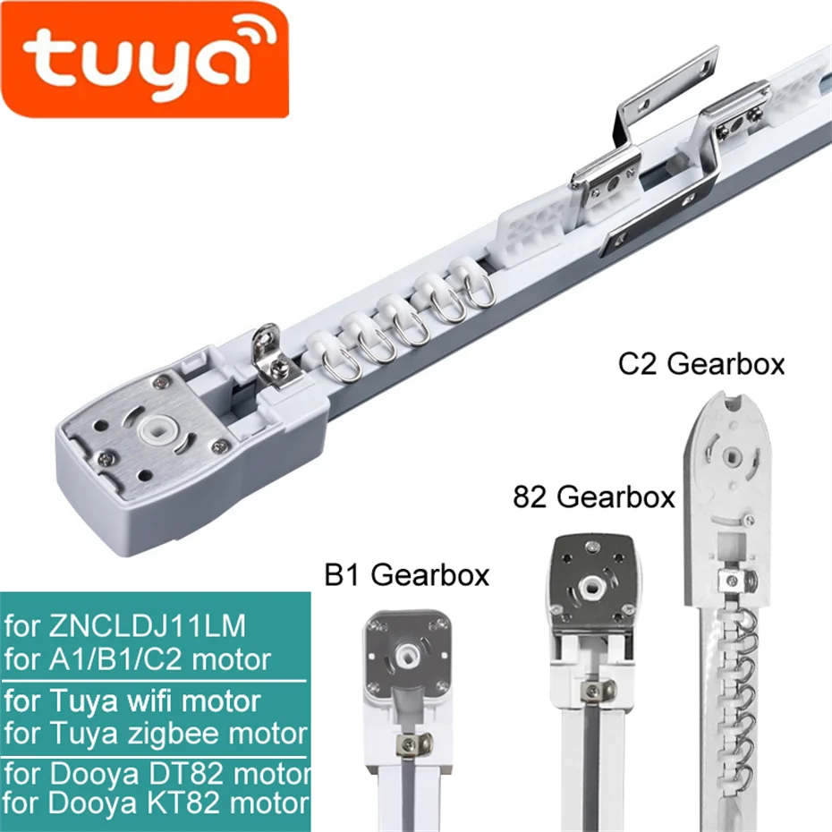 Super Silent ไฟฟ้าม่านสําหรับ ZNCLDJ11LM B1 A1 C2/Tuya wifi zigbee mini มอเตอร์สั้น 225 มม., สมาร์ทรางม่าน Cornice 1