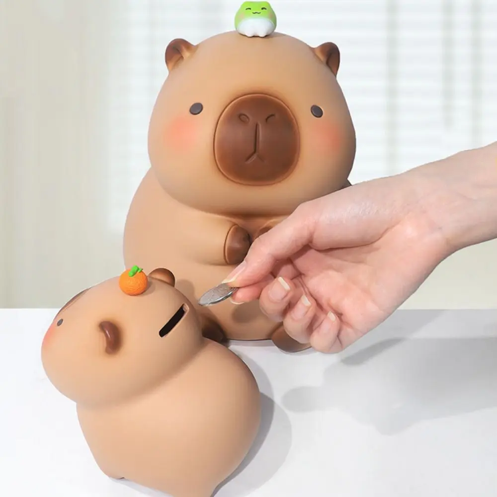 Capybara Piggy Bank Waterproof Decorative Crayon Piggy Bank Bedroom Model Large Capacity Safe Deposit Box