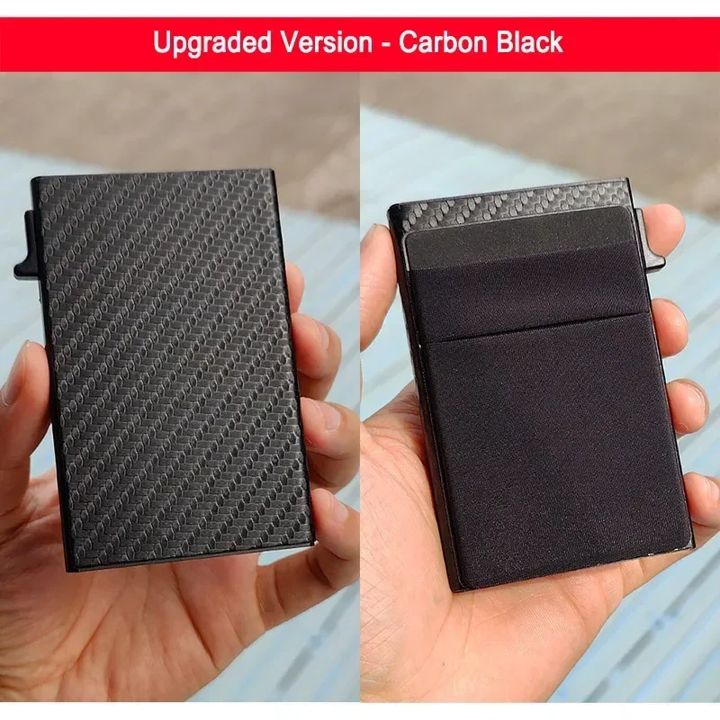Sleek RFID Blocking Metal Wallet - Minimalist Card Holder with Secure Protection