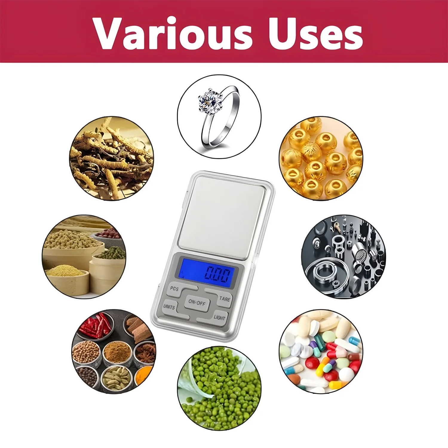 Mini Electronic 500g X 0.01g Digital Scale Ultra Precision Gram Grain Pocket Scale Portable Jewelry Weight Balance