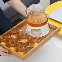  Ceramic Teapot Warmer Tealight Furnace Tea Light Candle Holder for Heating Teapot Warmer Stand Base Ceramic Glass Tea Pot 