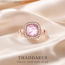 Elegant Rose Gold Zirconia Ring in 925 Sterling Silver - European Glamour Jewelry - 8