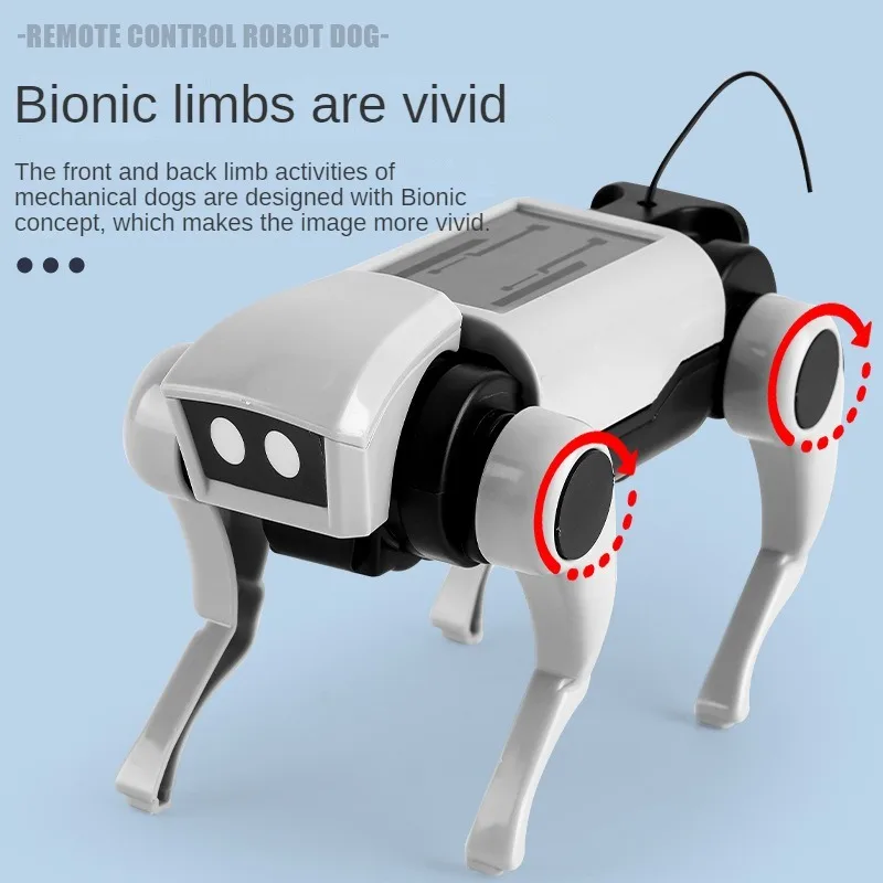 2 IN 1 RC Mechanical Dog Remote Control Cat Children's Toy DIY Assembly Science Electric Robot Dog Cat Model Set Educational Toy 3