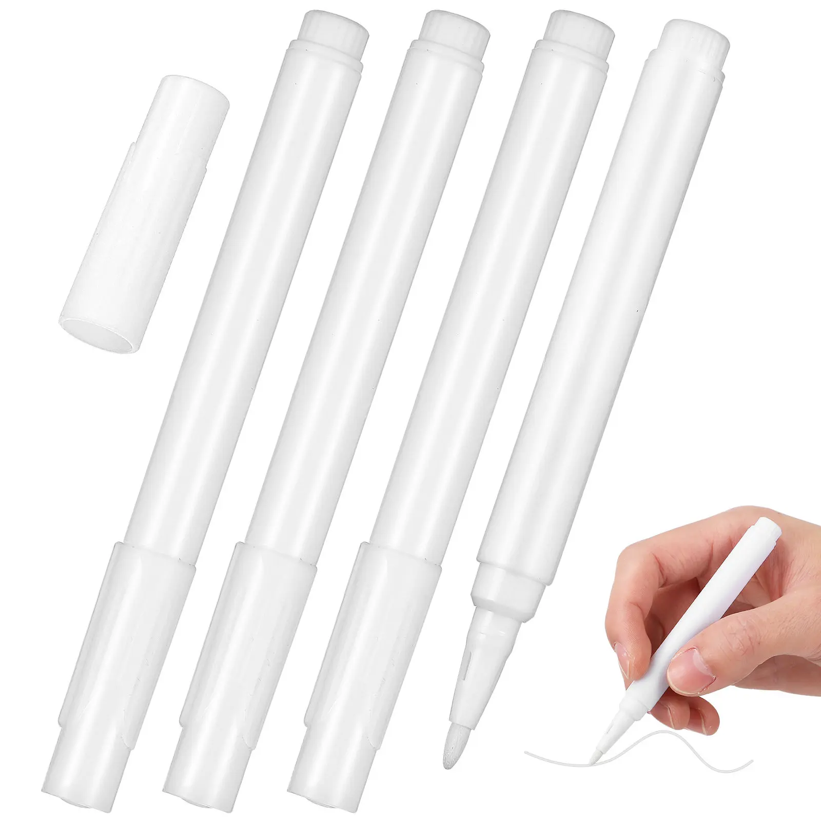 4개입 화이트 초크 마커 액체형 먼지 없는 간편 세척 유리 칠판 거울 종이 플라스틱 창의적 쓰기용