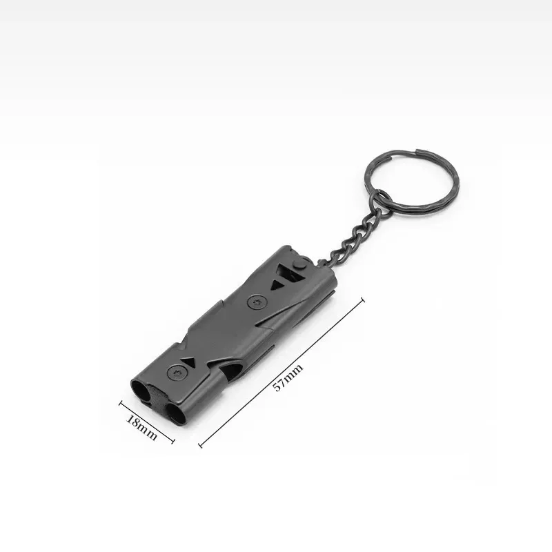 Survival Whistle 150DB Double Tube High-frequency High Decibel Survival Whistle Outdoor Rescue Steel Metal Survie Accessories Hiking Tool Travel