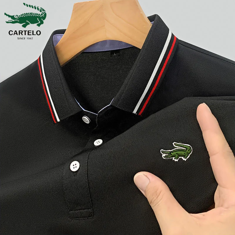 

2023 Summer New Men's Lapel Anti-pillin Polo Shirt Embroidered Short Sleeve Casual Business Fashion Slim Fit Polo Shirt for Men