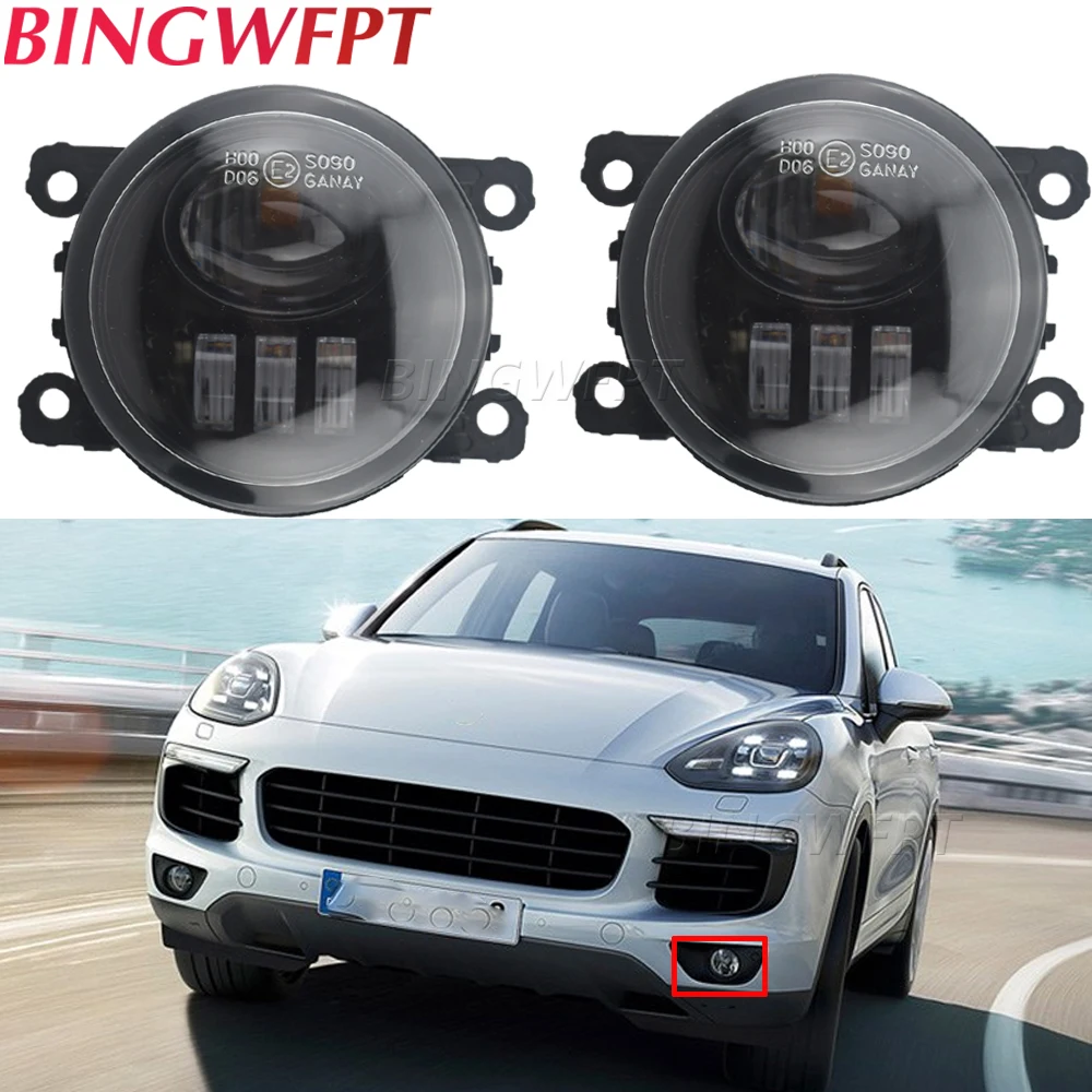 2X Car-Styling Fendinebbia Anteriore Per Porsche Cayenne 92A 958 2010-2015 Per Porsche Cayenne 955 Fendinebbia A Led H11 Drl 12V