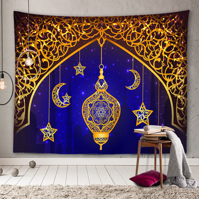 Muslim Ramadan Decoration Tapestry 3D Printing Home Background Wall Decoration Wall Hanging Dormitory Decoration