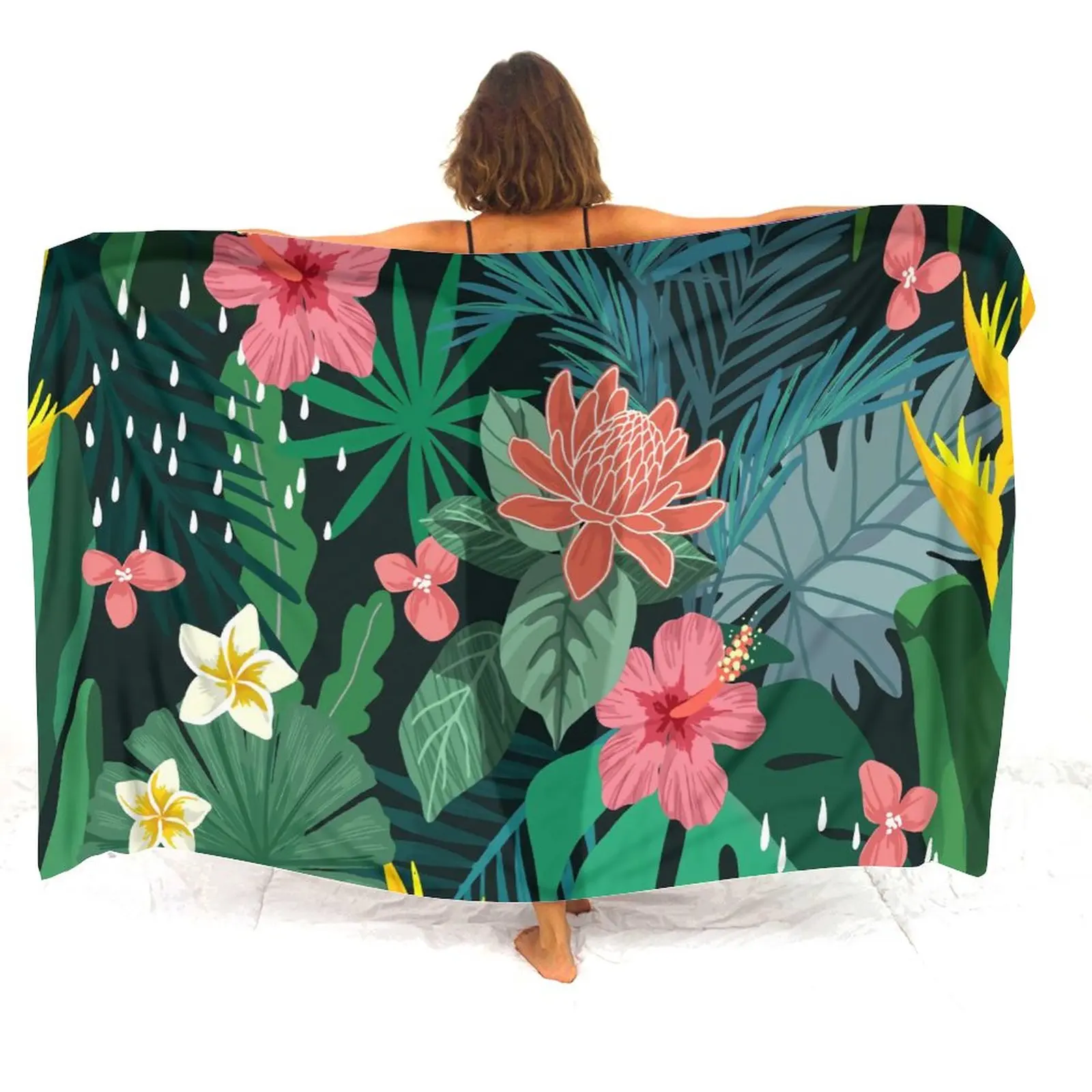 Sarong Polinesiano Estivo Casual Ladies Beach Resort Bikini Wrap Sarong Ladies Coat Protezione Solare Party Sarong Custom