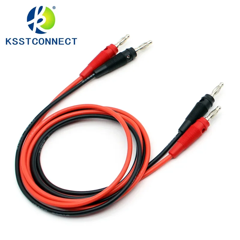 TL137 14AWG szilikon vezeték 4mm Pizáng dugasz hogy 4mm Pizáng dugasz doga Áthajt Vezeték vezeték számára multimeter probes