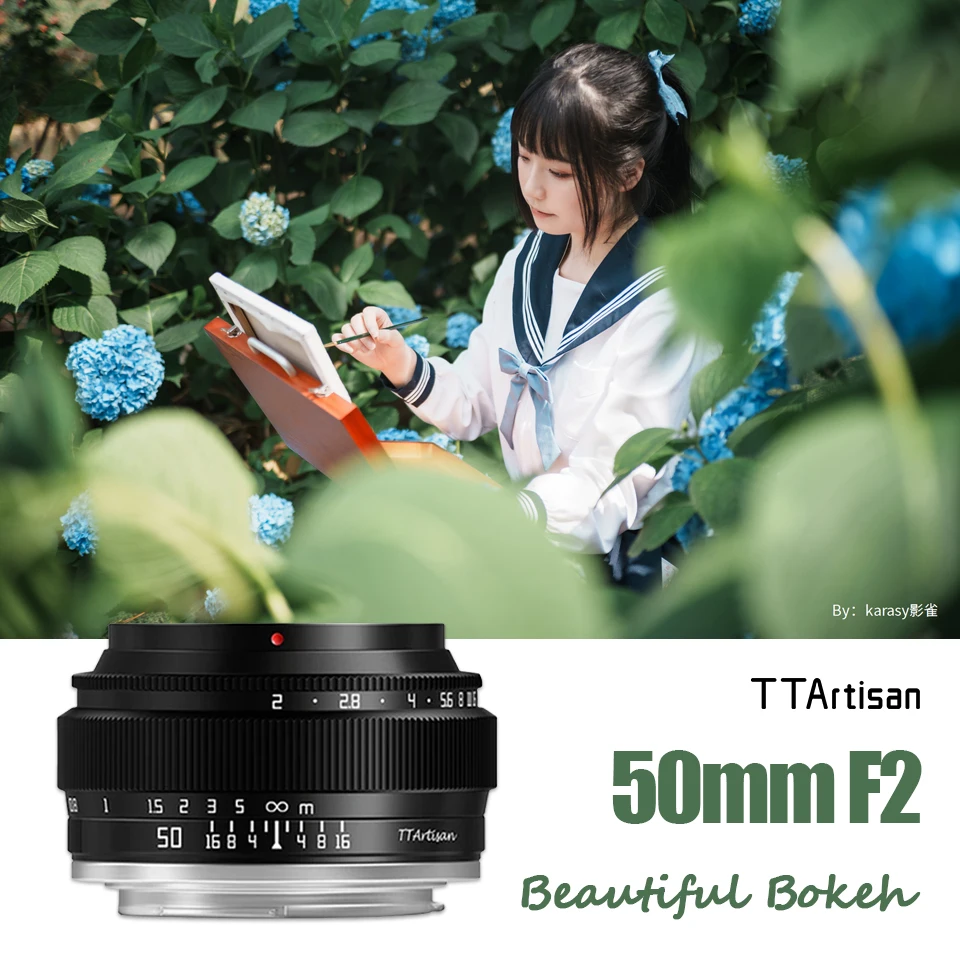 Camera Lens TTArtisan 50mm F2 MF For Sony A7RIII Fuji Canon RP Nikon Z5 Sigma FP Olympus EPL9