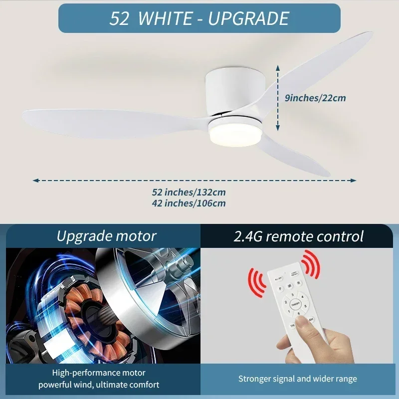 Modern Ceiling Fan, LED Light, DC Motor, High Air Volume Remote Control, Kitchen, Bedroom, Dining Room, Terrace, Pendant Light 3