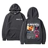 Rapper Anuel AA Print Hoodie Male Casual Oversized Hooded Sweatshirt Men Women Hip Hop Fashion Streetwear Unisex Fleece Hoodies 2