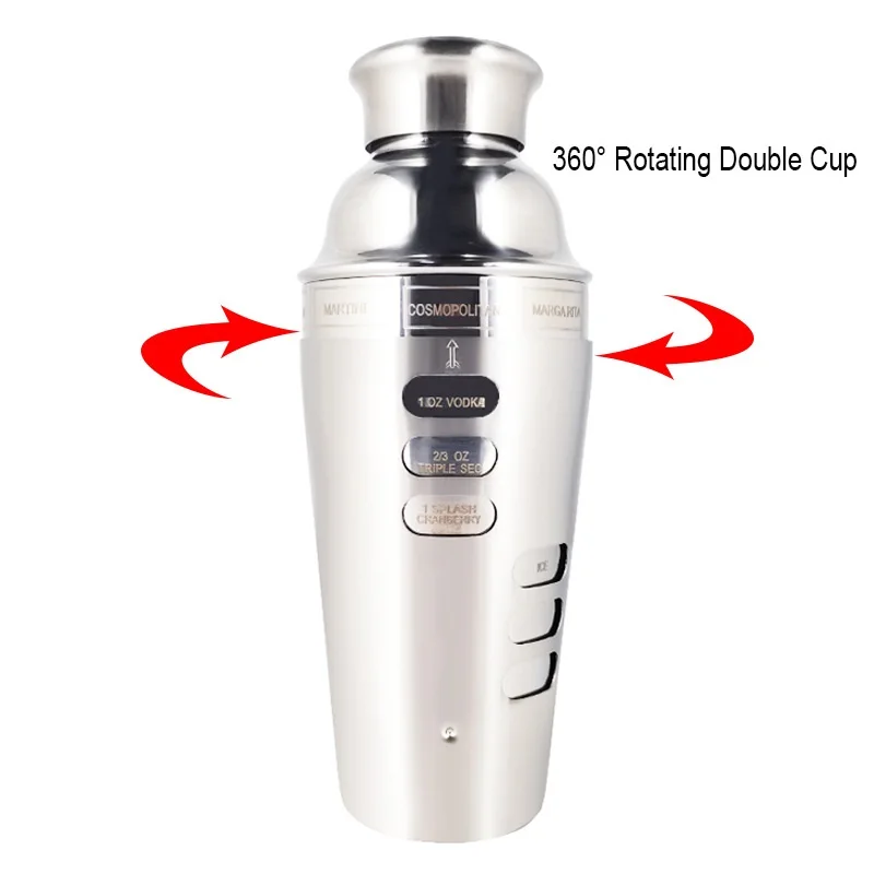 1.5 oz Shaker with Rotating Stainless Steel Top