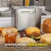 2 LB Stainless Steel Bread Maker with 25 Smart Cooking Programs and Included Accessories, Measuring 4