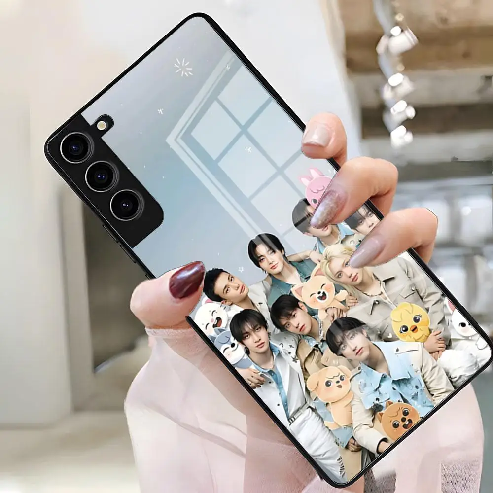Kpop S-Stray-Kids Shockproof Glass Phone Case Cover