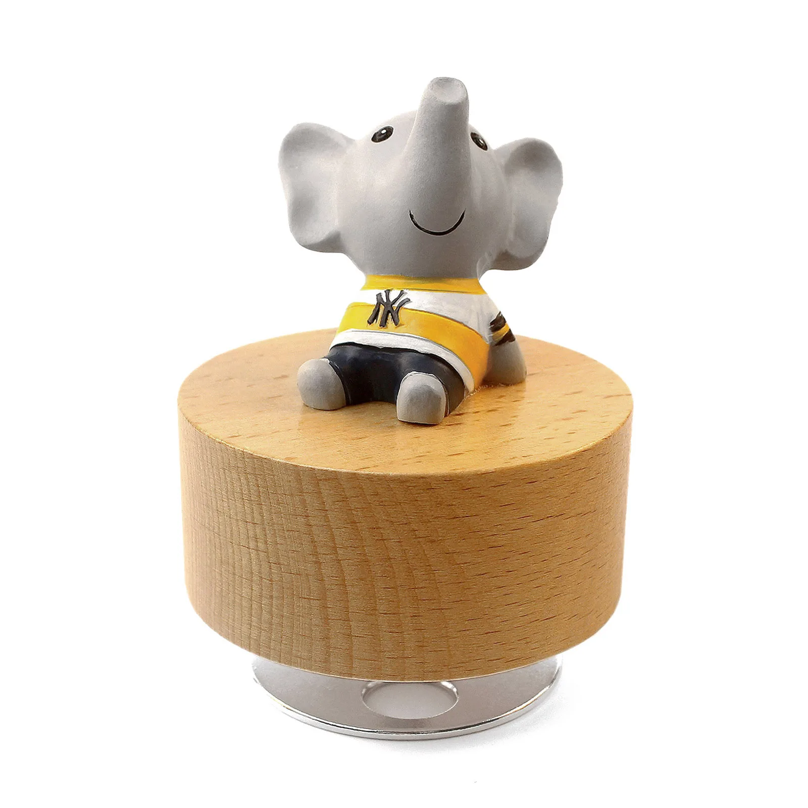 Rosiking Wooden rotating music box animal theme cute desktop ornaments You are my sunshine For Children Christmas Birthday Gifts 5