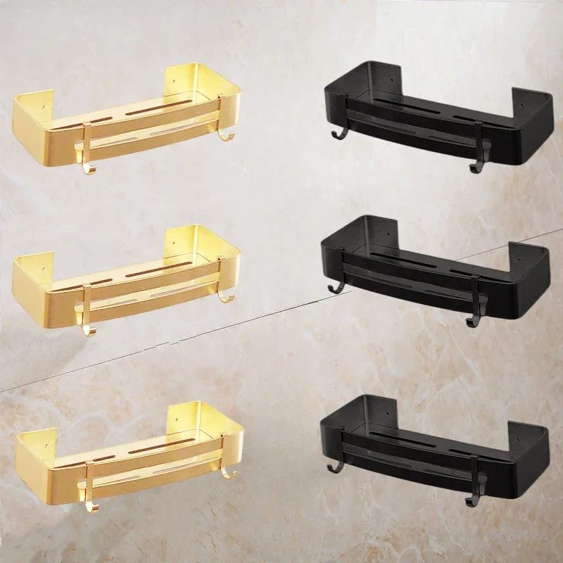 Creative Wall Shelf for Bathroom, Thickened Shelving, Gold, Black, Rose, Home, Hotel, Supplies, Accessories, 1Pc