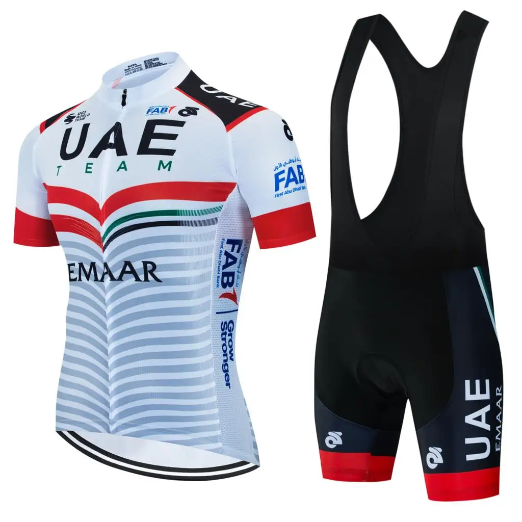 

UAE Cycling Bib Bicycle Clothing Men's Blouse 2024 Clothes Mtb Male Pants Man Bike Outfit Tricuta Professional Shirt Bikes Suit