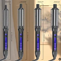 Brosse à cheveux professionnelle en céramique, bigoudi électrique, peigne, rouleau à friser, fer à friser 5