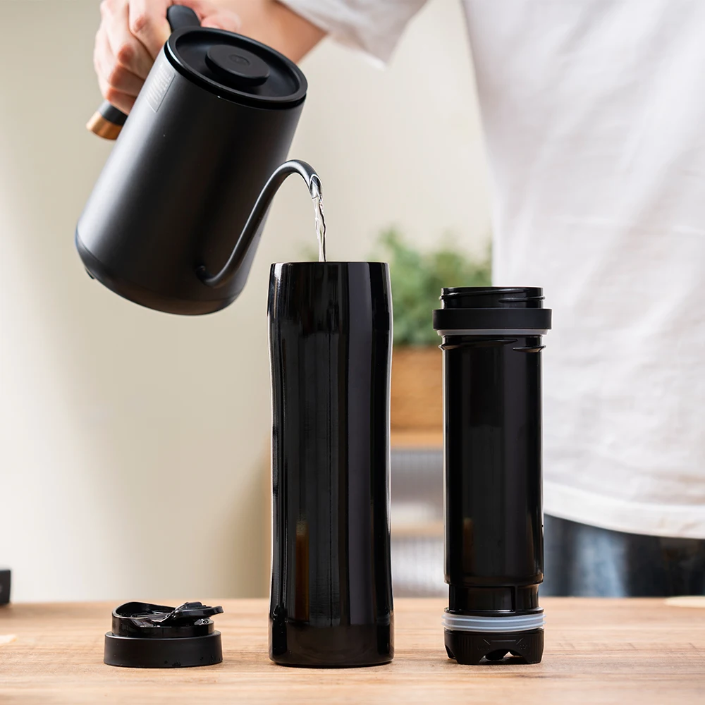 350ML French Press Stianless Steel Portable Coffee Press Maker Travel With Coffee Plunger Filter Double Wall Vacuum Mug Pot coffee maker french press coffee press coffee press