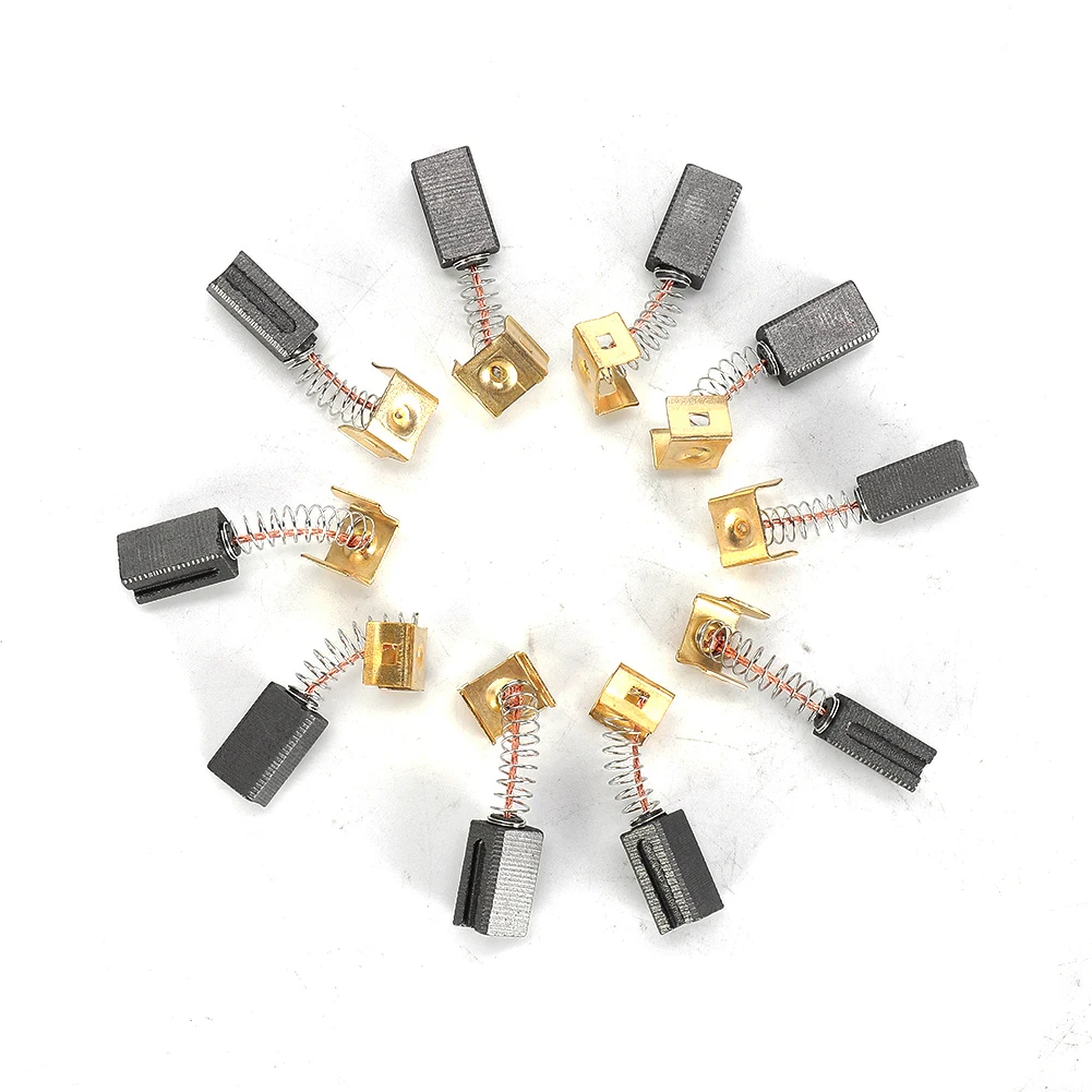 10pcs Carbon Brushes Power Tool Accessories Motor Replacement Parts For B&D Angle Grinders CD105 CD110 CD115 KG900 carbon brushes 10pcs carbon brushes for reliable and efficient maintenance of for cd115 angle grinders cd105 cd110 kg900