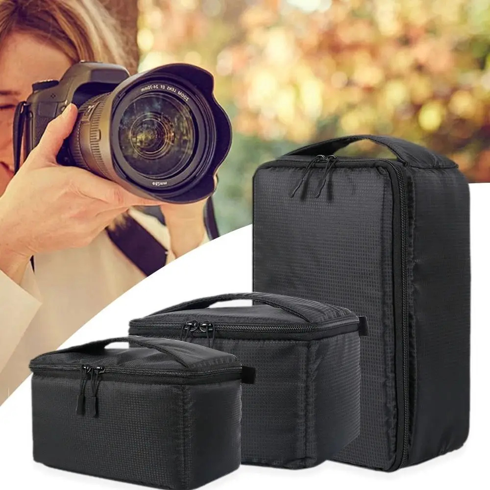 방수 DSLR 카메라 삽입 가방, 휴대용 내부 파티션 패드 보호 가방, 매우 두꺼운 낙하 방지 라이너 삽입 핸드백