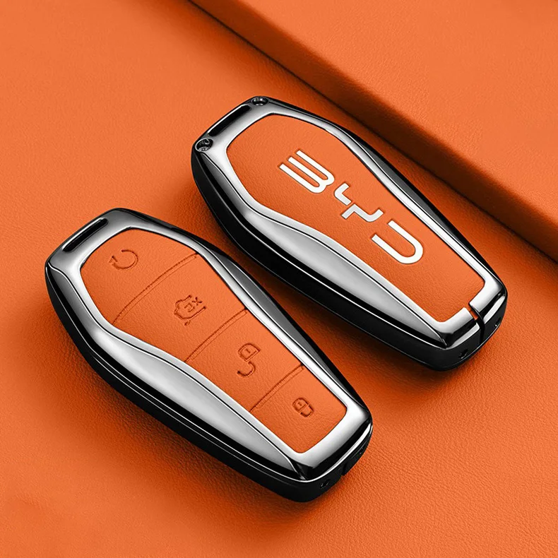 Zinklegierung Autoschlüssel-Hülle für BYD Tang L EV DM DMi DM-i 2022 2023 2025 2026 Schlüsselanhänger Fernbedienung Abdeckung Halter Zubehör – Detail 7
