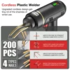 200W Hot Stapler Plastic Welders Rechargeable Plastic Welding Machine Bumper Repair Kit Soldering Iron Plastic Car Bumper Repair 3