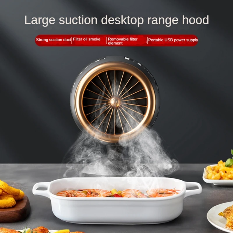 Desktop Range Hoods, Portable Kitchen Exhaust Fan USB Rechargeable, Portable  Range Hood With Filter For BBQ, Hot Pot Easy To Use - AliExpress