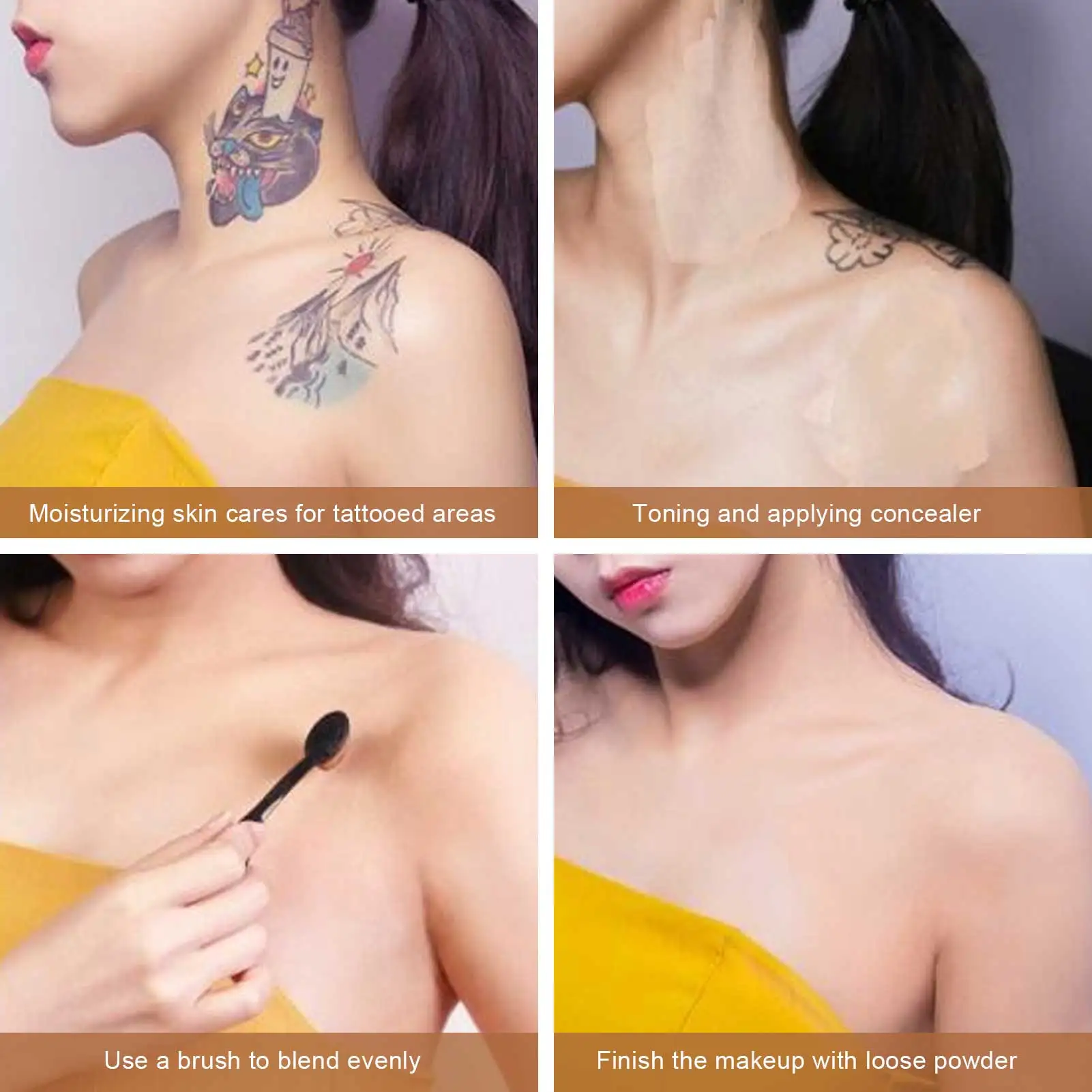 Waterproof Tattoo Concealer Makeup Body Birthmark Scar Spots Cover Cream 10g x 2pcs